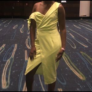 Lavish Alice Tie Sleeve Detail Wrap Midi w/ Fold